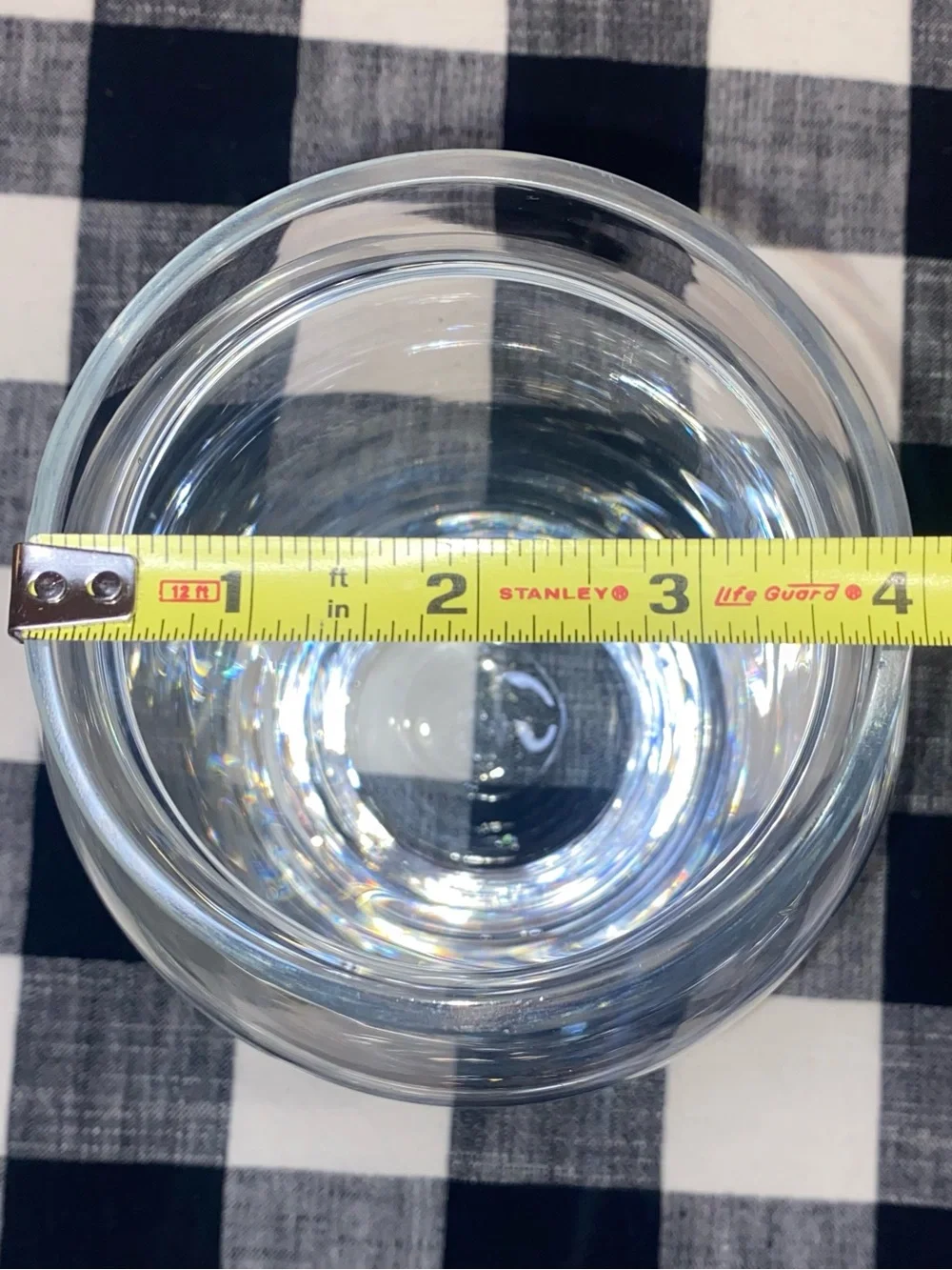 VASE, Clear Glass Ginger Vase Potbelly Silhouette Heavy Base 8”x 4”